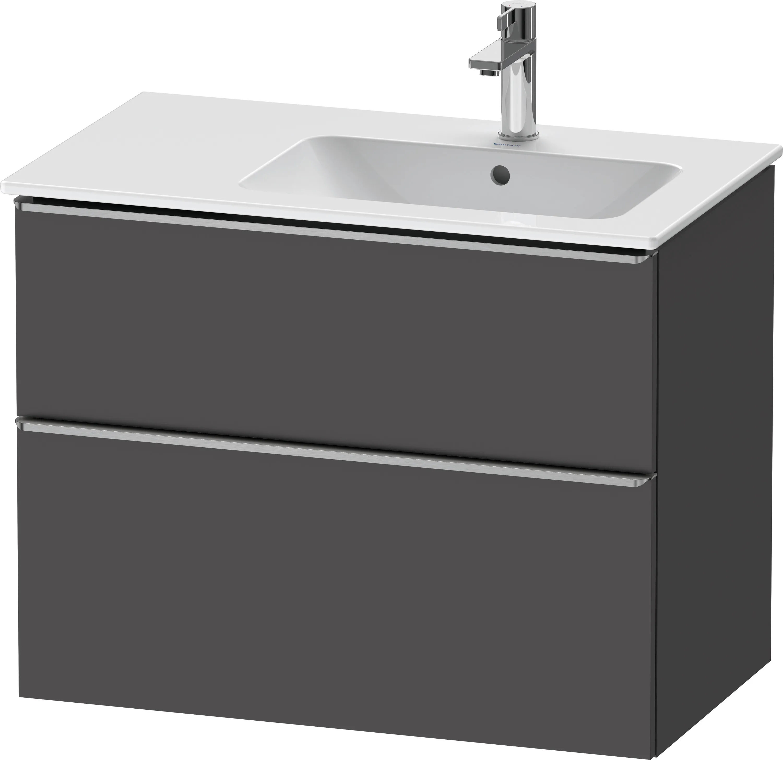 Duravit Waschtischunterschrank wandhängend „D-Neo“ 81 × 62,5 × 46,2 cm Graphit Matt