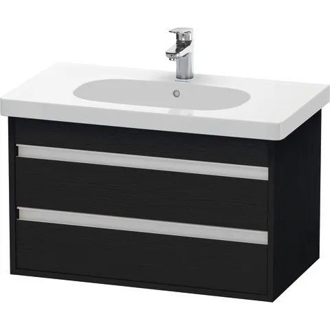 Duravit Waschtischunterschrank wandhängend „Ketho“ 80 × 48 × 45,5 cm Eiche Schwarz