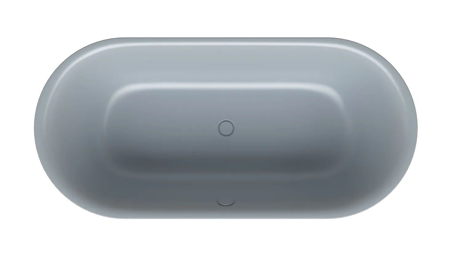 Bette BetteLux Oval Badewanne Blue Satin 1900x900x450 mm Einbau 2-Sitzer glasierter Titan-Stahl