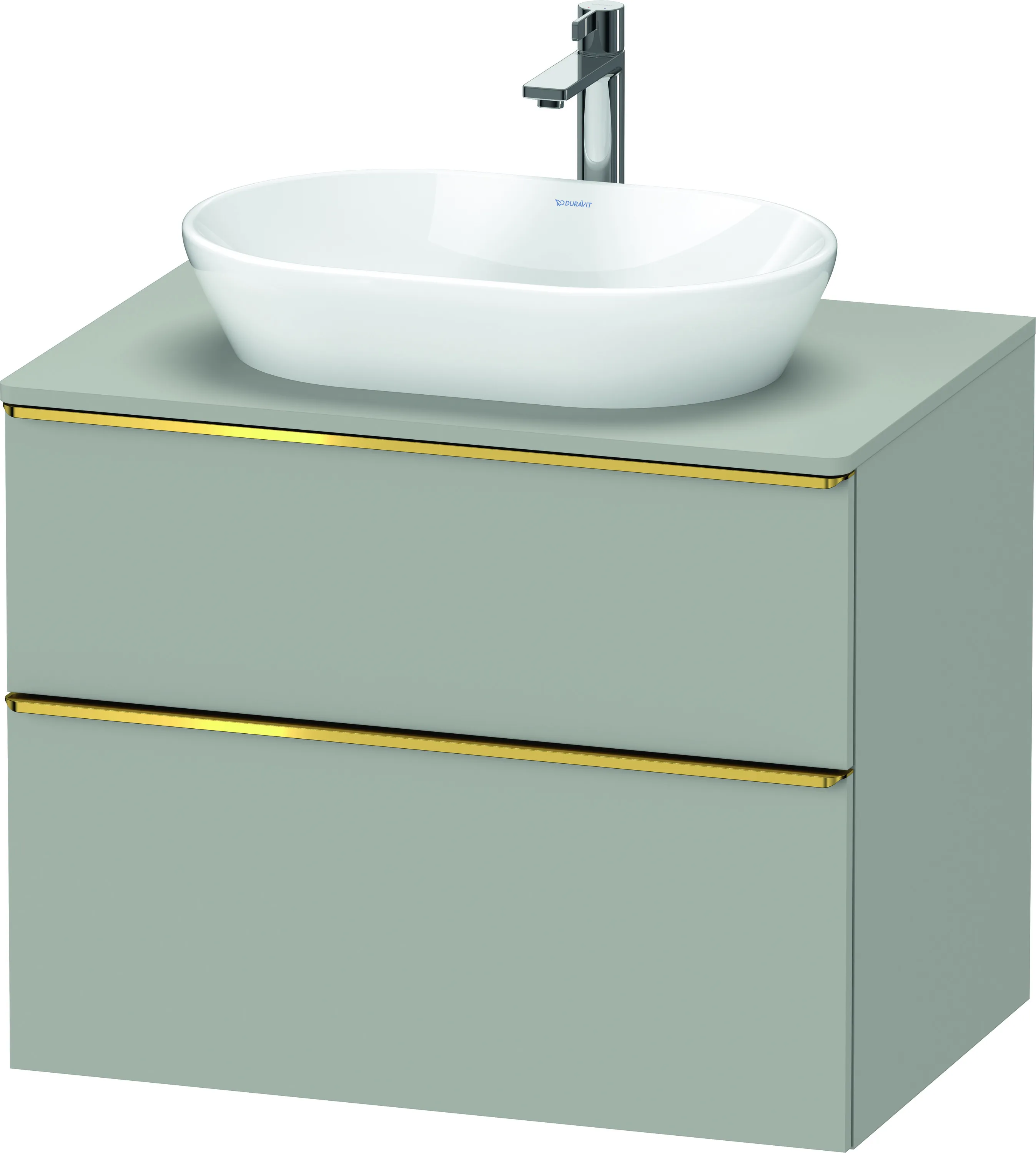 Duravit Waschtischunterschrank wandhängend „D-Neo“ 80 × 66,4 × 55 cm in Betongrau Matt