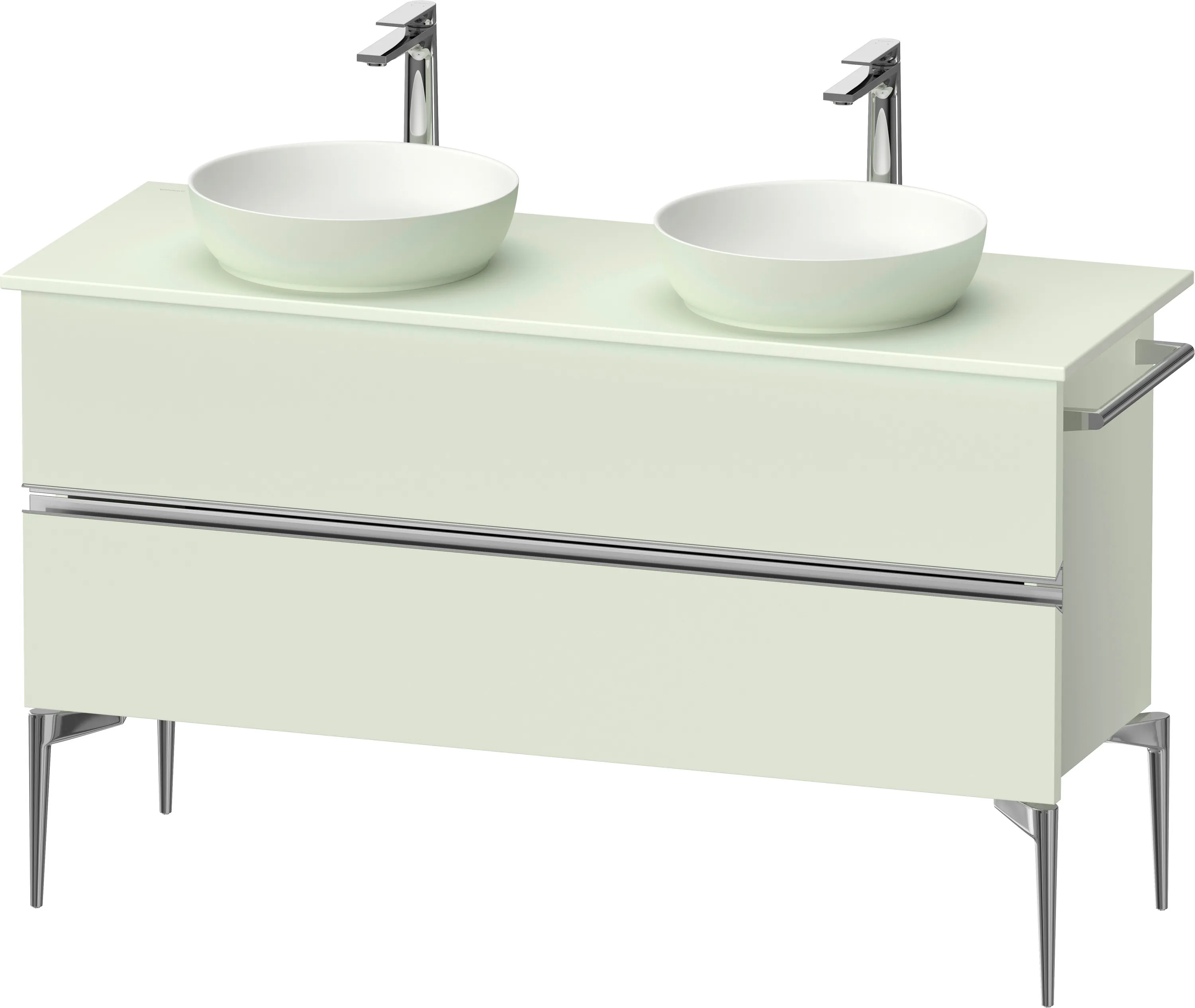 Duravit Waschtischunterschrank „Sivida“ 131,5 × 54,8 × 47,5 cm Blassgrün Matt