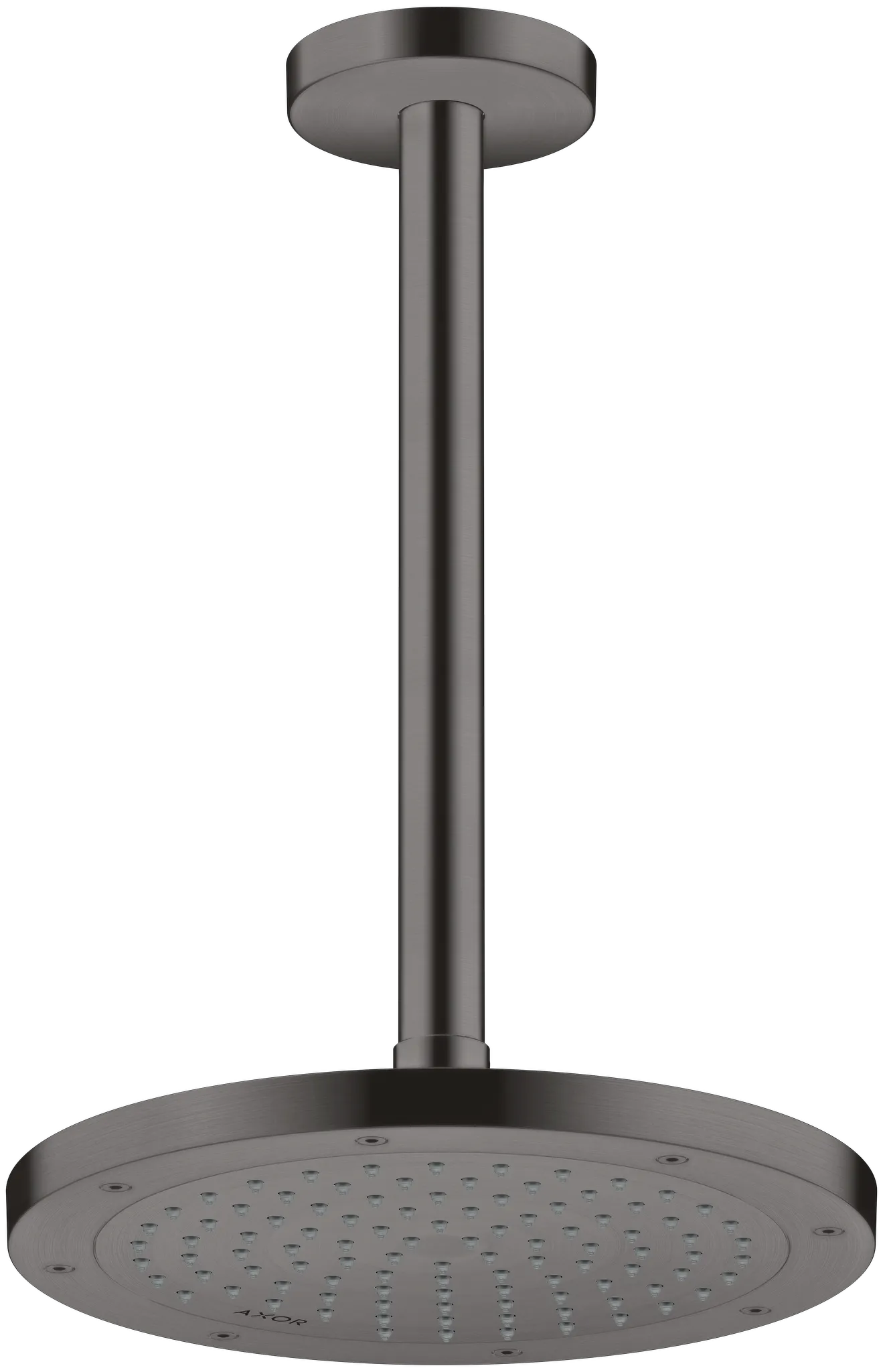 Hansgrohe AXOR ShowerSolutions Kopfbrause 245 1jet EcoSmart+ Brushed Black Chrome, 245 mm, verstellbarer Winkel, abnehmbar zur Reinigung