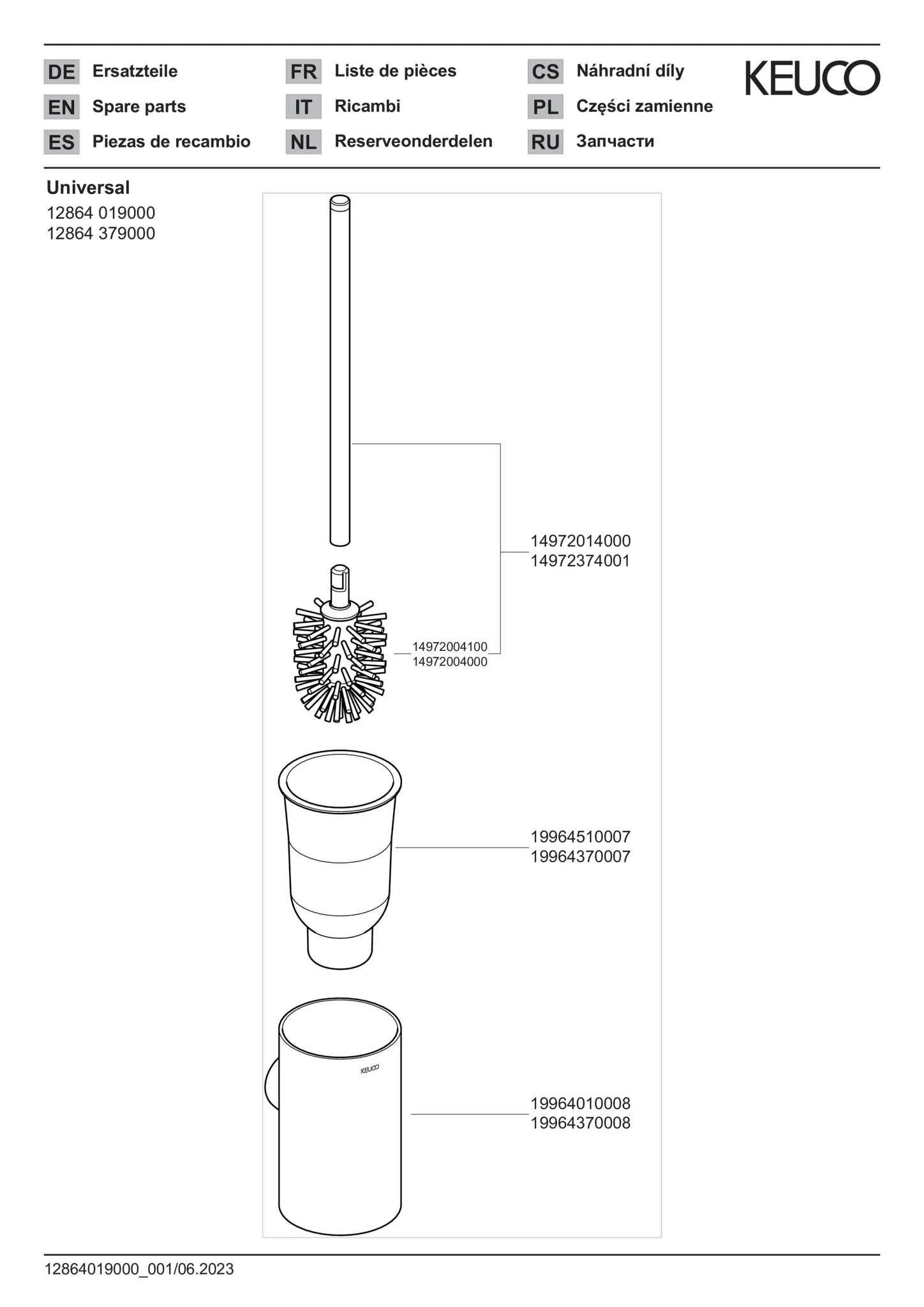 REVA 12864019000 Toilettenbürstengarnitur verchromt REVA 12864019000 Toilettenbürstengarnitur verchromt