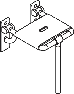 Klappsitz „Serie 801“ in Anthrazitgrau Klappsitz „Serie 801“ in Anthrazitgrau