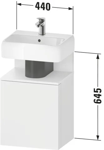 Duravit Waschtischunterschrank wandhängend „Qatego“ 44 × 64,5 × 35 cm