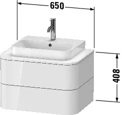 Duravit Waschtischunterschrank wandhängend „Happy D.2 Plus“ 65 × 40,8 × 48 cm