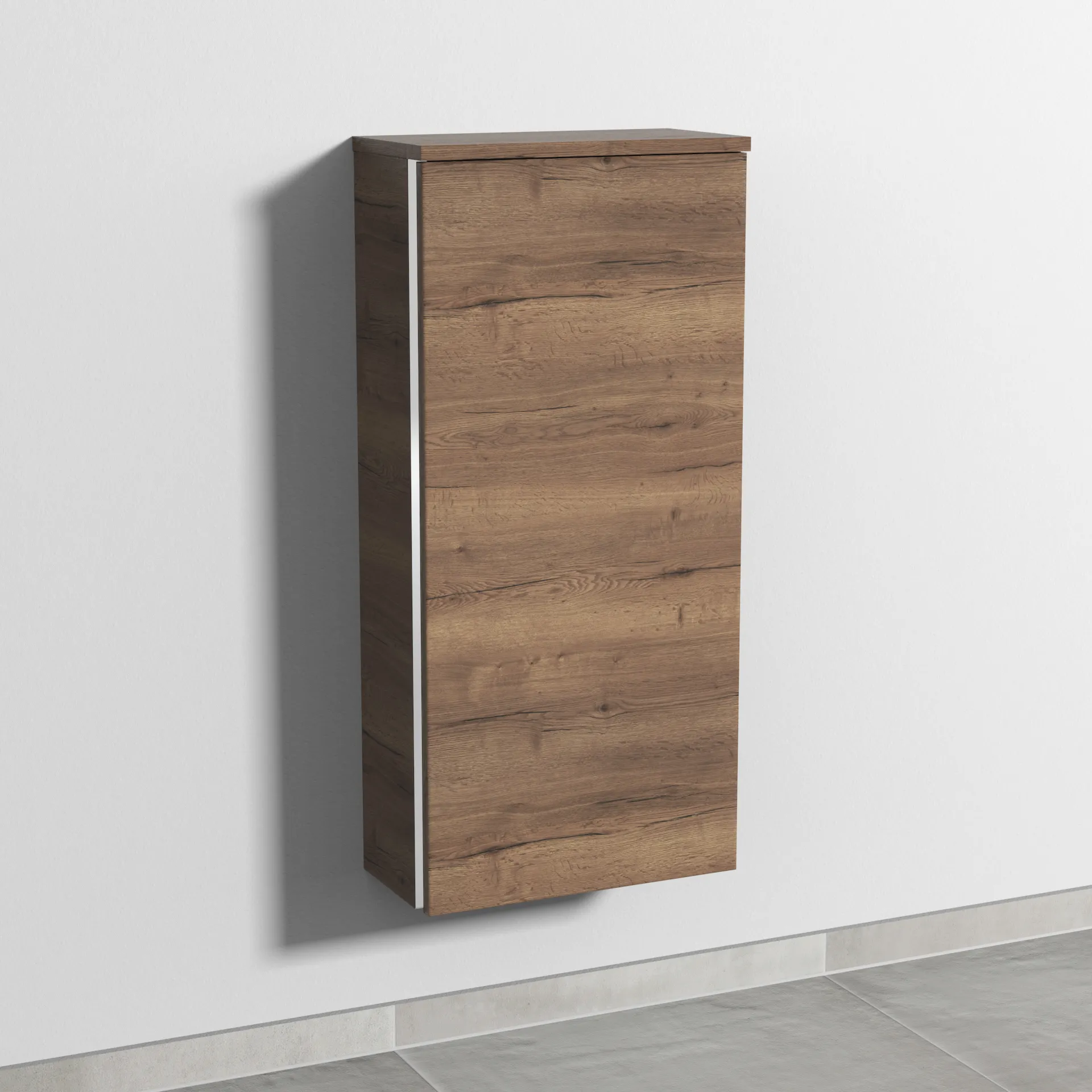 Sanipa Mittelschrank „3way“ 400 × 850 × 197 mm Anschlag rechts, in Eiche Tabak, Anschlag rechts