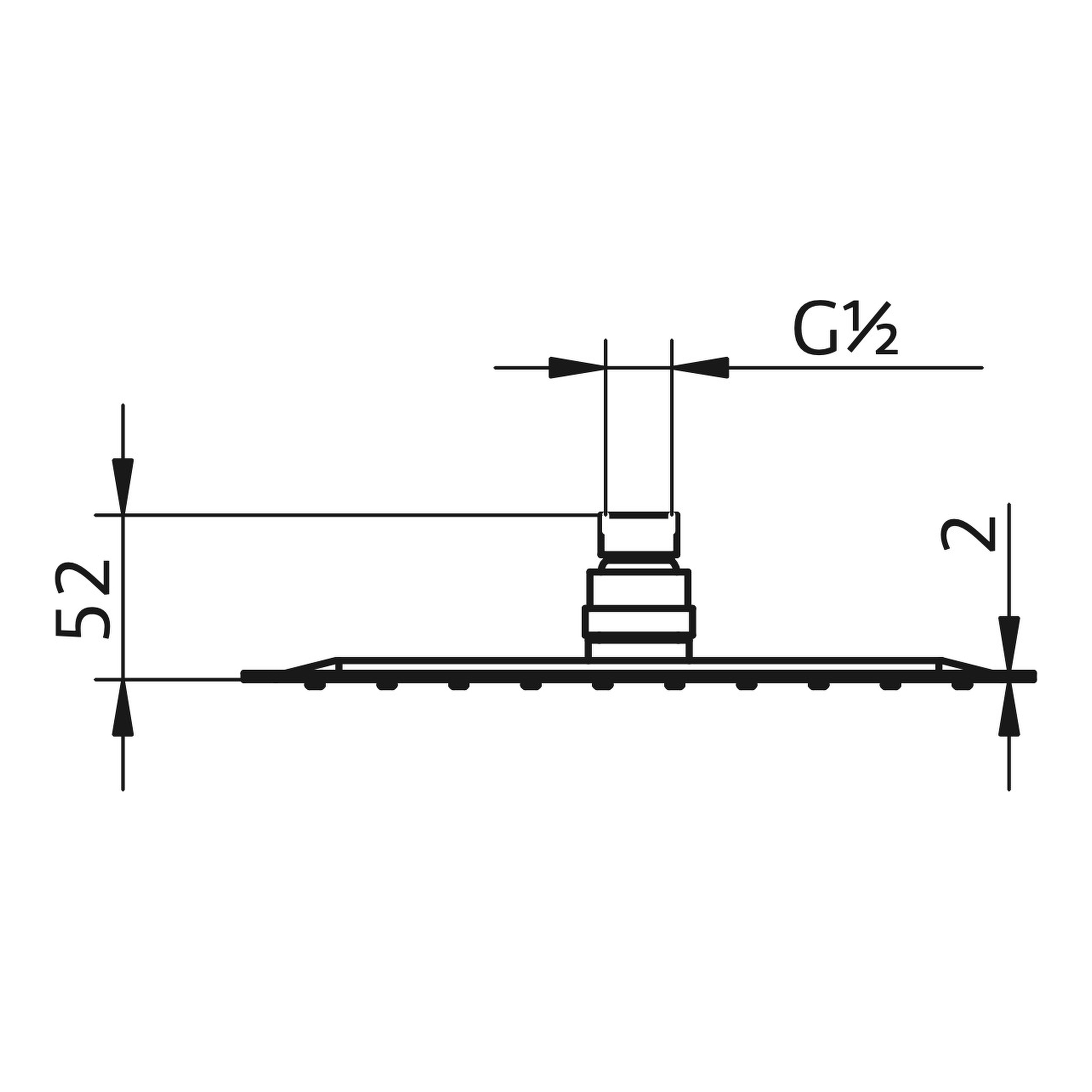 HSK Kopfbrause superflach 25 cm in Edelstahl poliert HSK Kopfbrause superflach 25 cm in Edelstahl poliert