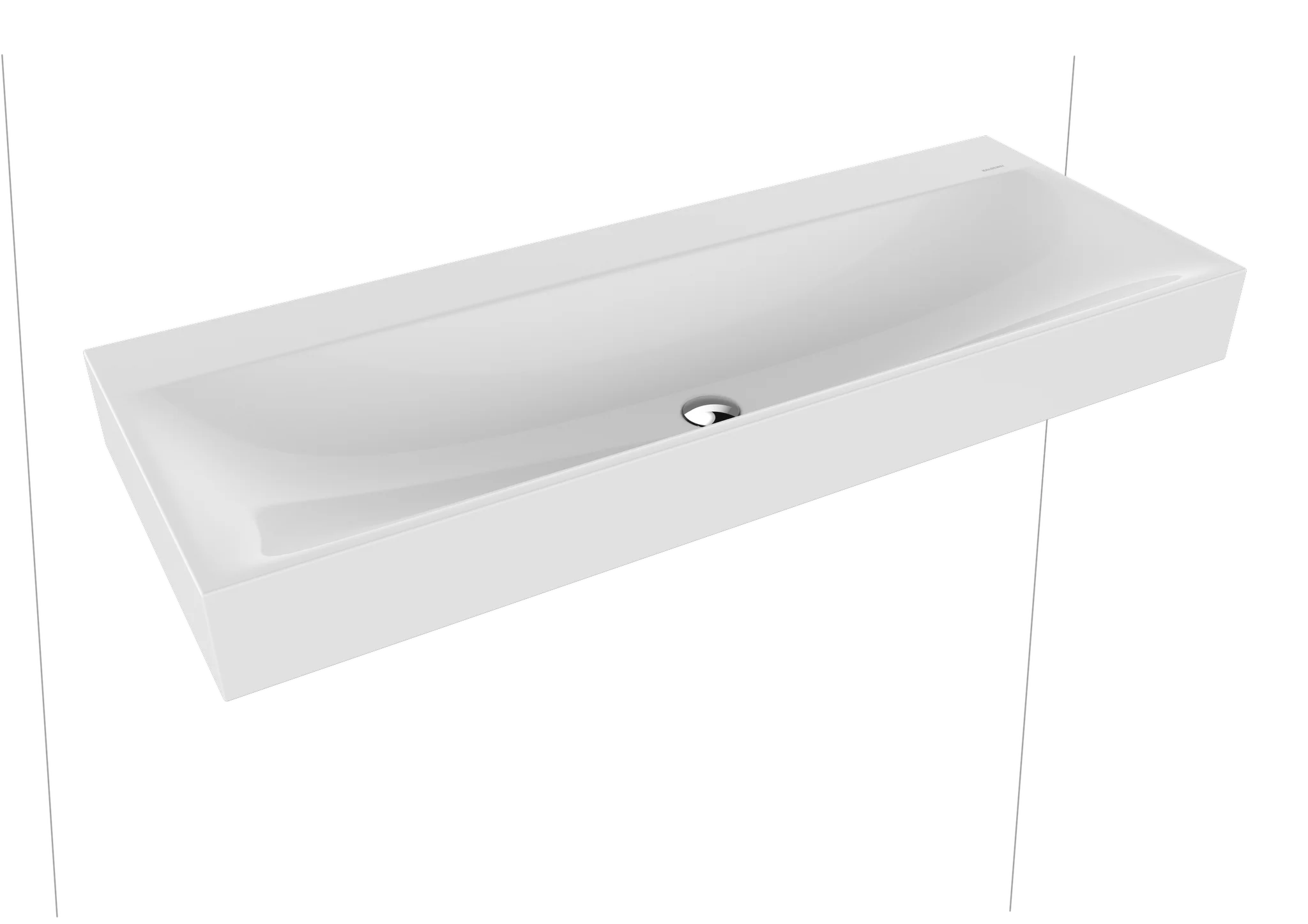 Doppelwaschtisch „Silenio“ 120 × 46 cm, ohne Hahnlochbohrung in schwarz matt Doppelwaschtisch „Silenio“ 120 × 46 cm, ohne Hahnlochbohrung in schwarz matt