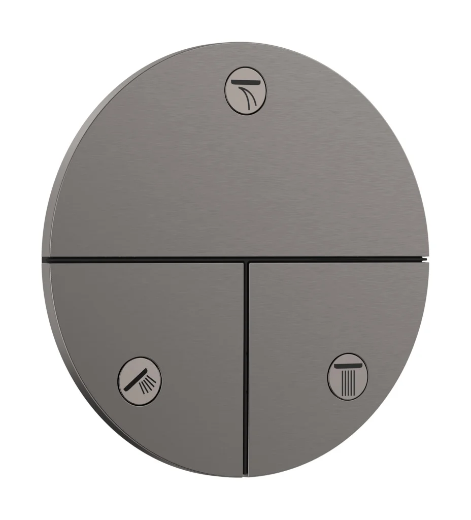 Hansgrohe ShowerSelect Comfort S Ventil Unterputz, Brushed Black Chrome, 3 Verbraucher, Durchflussmenge 26 l/min, max. Betriebsdruck 10 bar Hansgrohe ShowerSelect Comfort S Ventil Unterputz, Brushed Black Chrome, 3 Verbraucher, Durchflussmenge 26 l/min, max. Betriebsdruck 10 bar