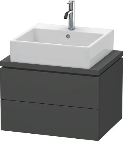 Duravit Waschtischunterschrank wandhängend „L-Cube“ 62 × 40 × 47,7 cm Graphit Matt Duravit Waschtischunterschrank wandhängend „L-Cube“ 62 × 40 × 47,7 cm Graphit Matt