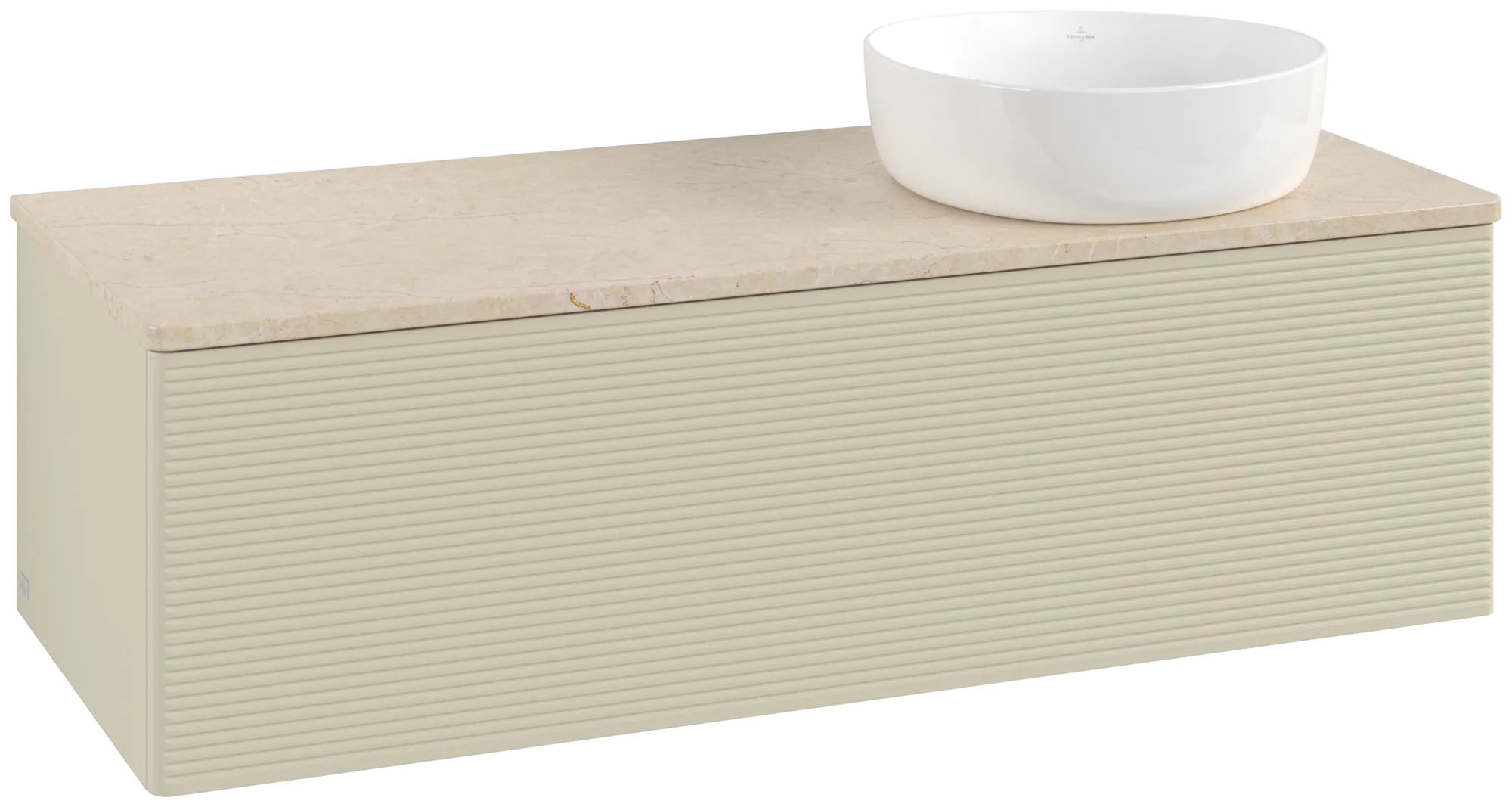 Villeroy & Boch Antao Waschbeckenunterschrank L34_1, 1200x360x500 mm, Silk Grey Matt Lacquer / Botticino