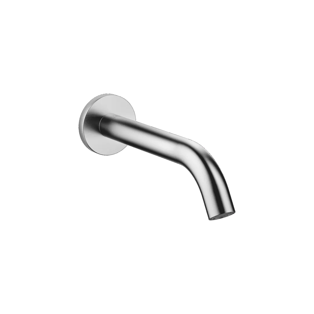 Dornbracht META Wannenauslauf Chrom gebürstet, Ausladung 200 mm, Normalstrahl, Rosette Ø 60 mm, Bohrung Ø 37 mm, Anschluss 1/2", max. Durchfluss 24,6 l/min