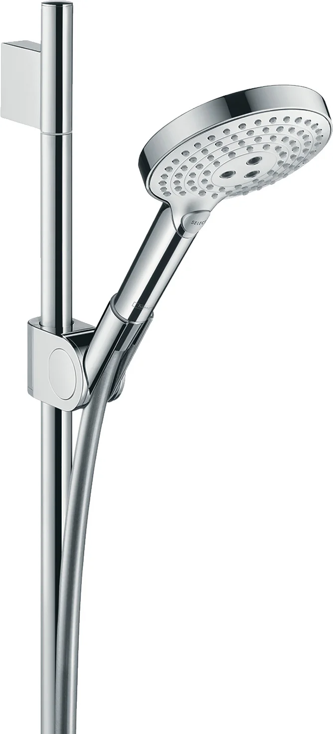 Hansgrohe AXOR Uno Brauseset Chrom, 0,90 m, Handbrause 120 3jet, Rain/RainAir/WhirlAir, QuickClean, verstellbarer Neigungswinkel