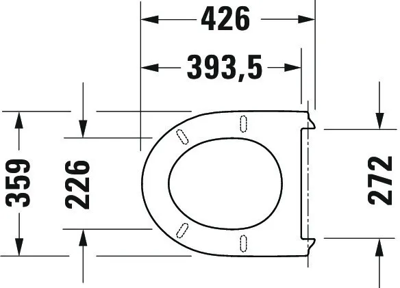 Duravit WC-Sitz Compact „No.1“ 36,9 × 43,3 × 4,2 cm in, Scharniere Edelstahl