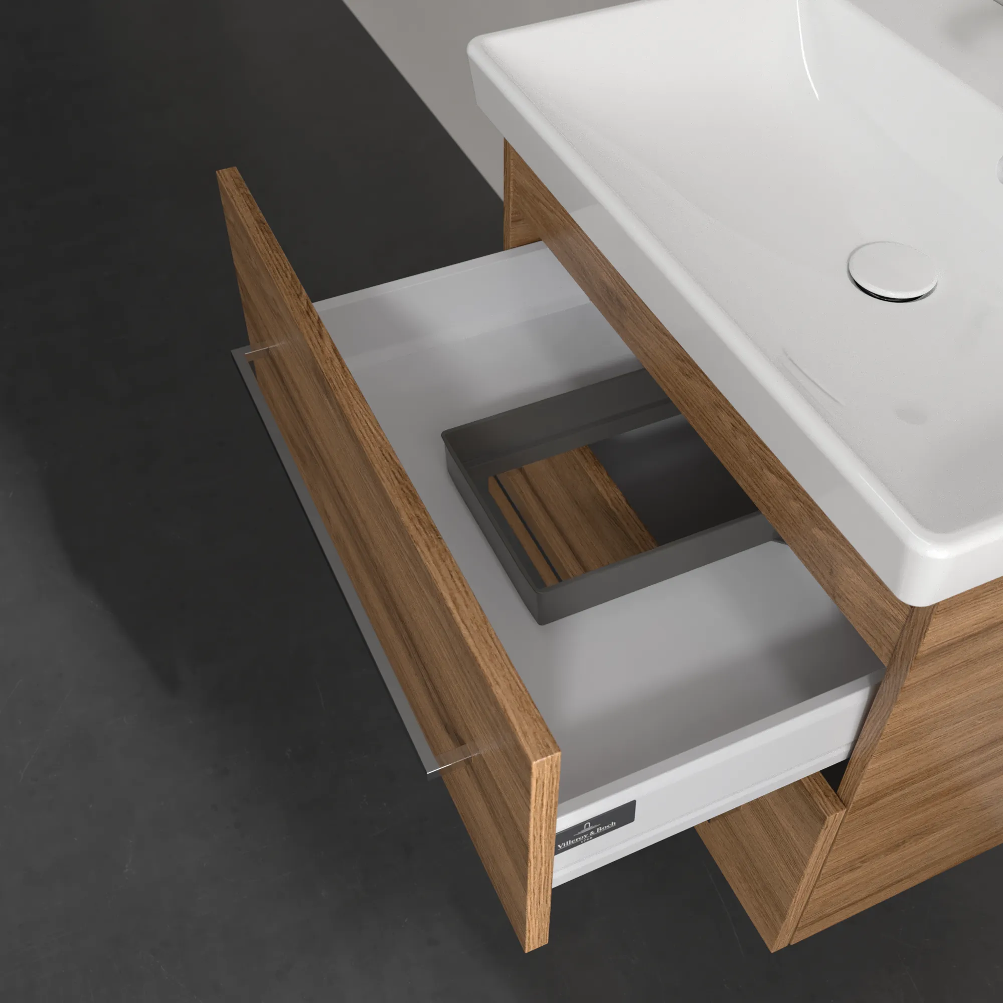 Villeroy & Boch Waschtischunterschrank „Avento“ für Schrankwaschtisch 630 × 514 × 452 mm Kansas Oak, Soft Closing
