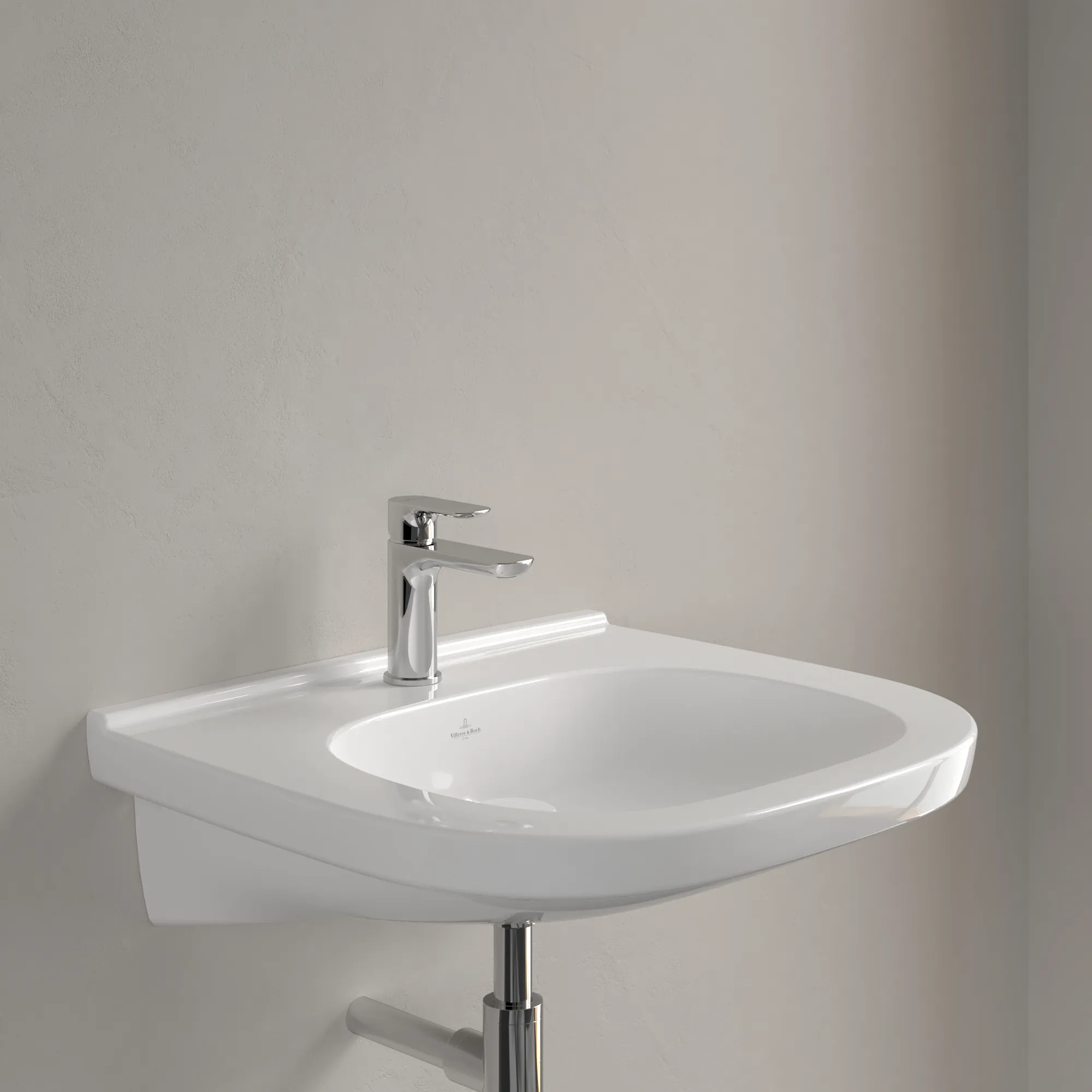 Villeroy & Boch Wandwaschbecken ViCare, oval, 600x550x195 mm, weiß Alpin AntiBac CeramicPlus, barrierefrei, unterfahrbar