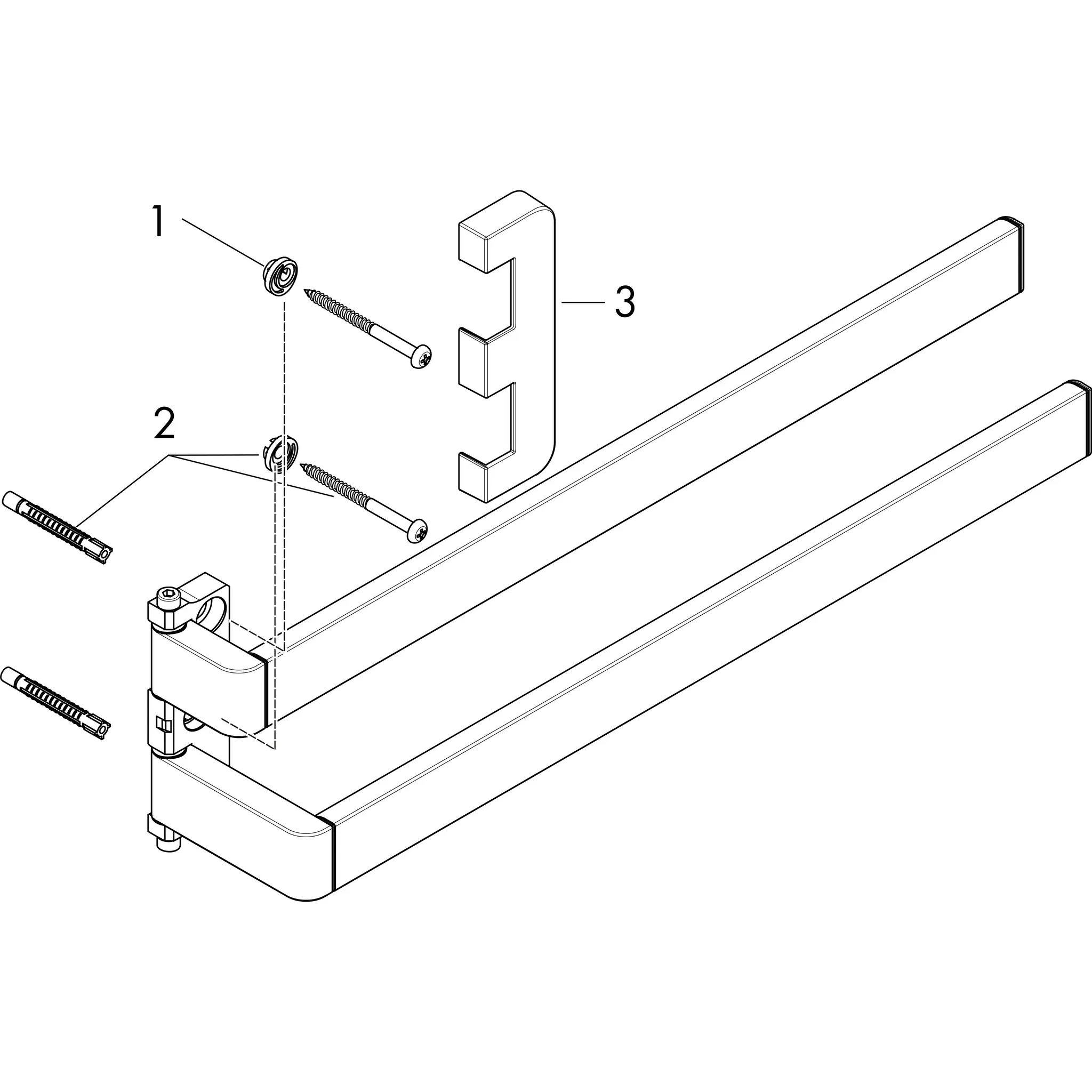 Handtuchhalter Axor Universal Accessories zweiarmig chrom Handtuchhalter Axor Universal Accessories zweiarmig chrom