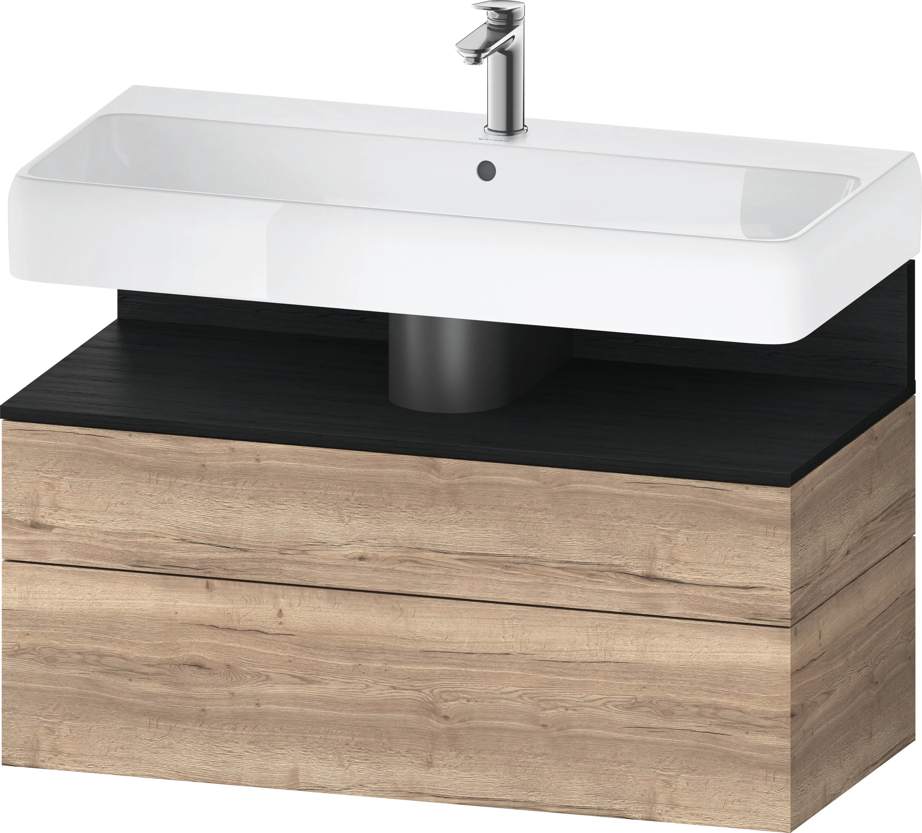 Duravit Waschtischunterschrank wandhängend „Qatego“ 99 × 59 × 47 cm, mit Beleuchtung
