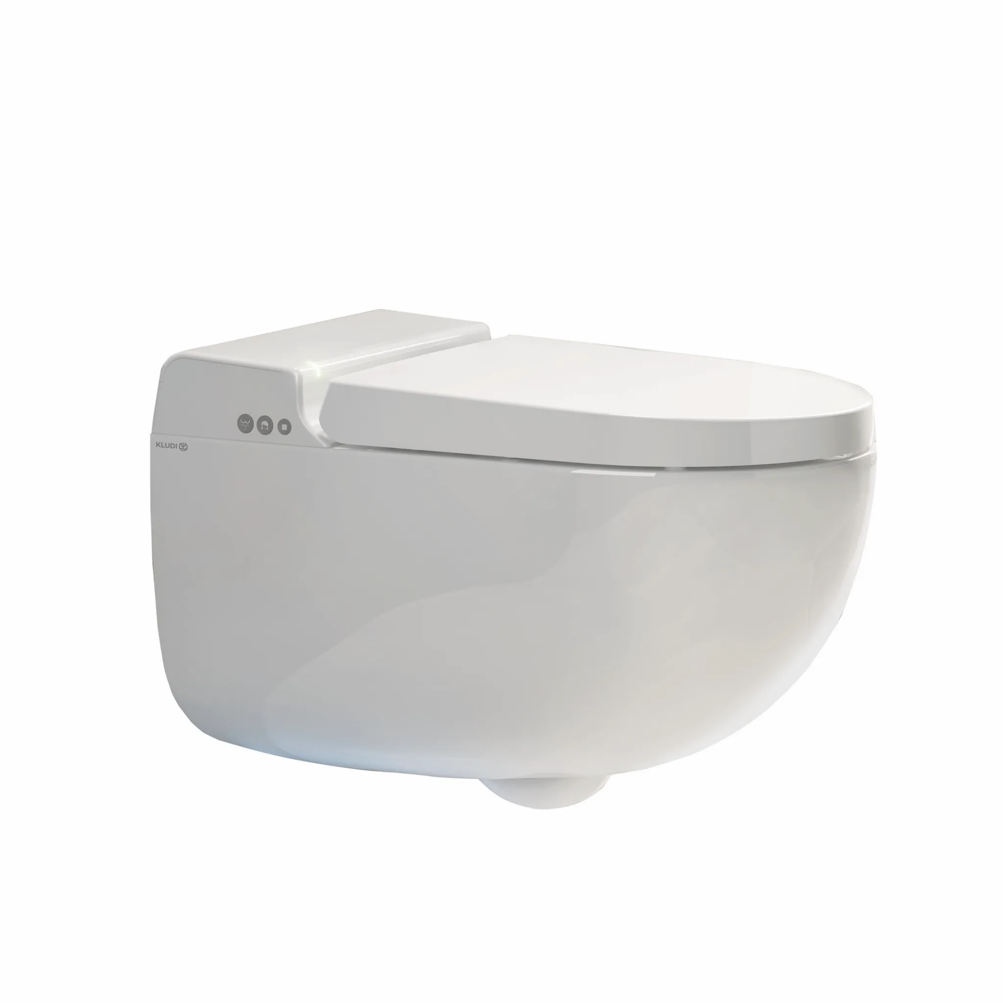 -CLEANTRONIC Wandhängendes Dusch-WC komplettes Smart-WC Weiß glänzend