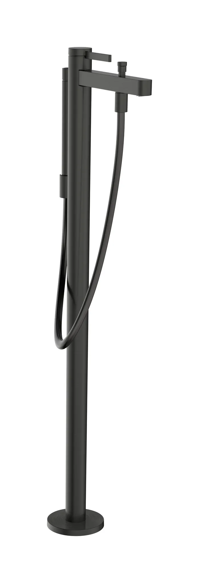 Hansgrohe Finoris Einhebel-Wannenmischer bodenstehend Brushed Black Chrome