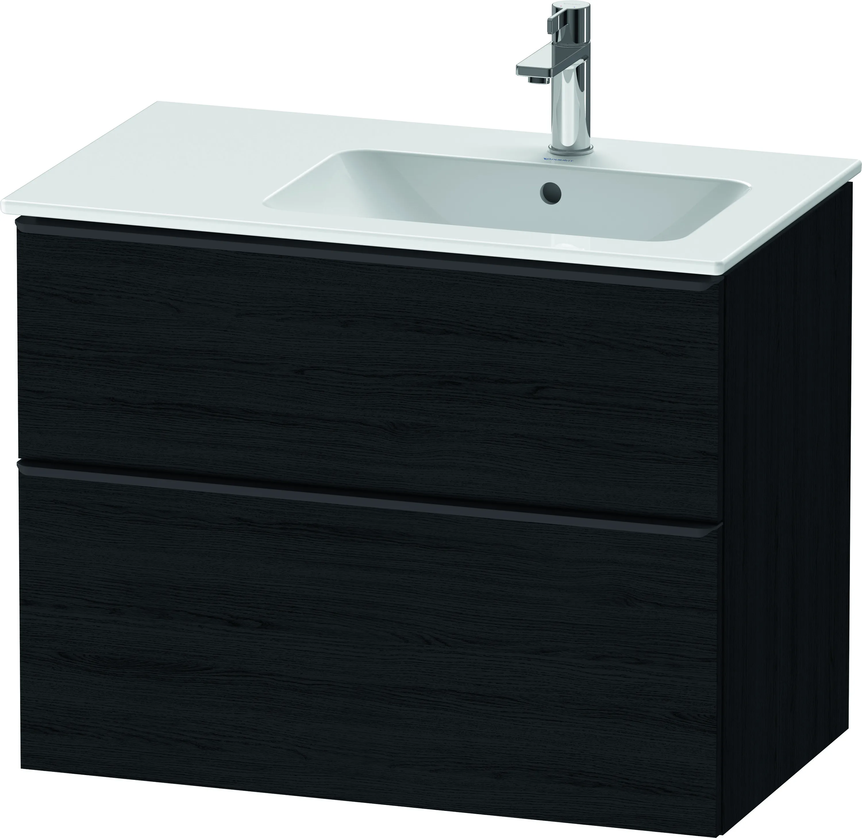 Duravit Waschtischunterschrank wandhängend „D-Neo“ 81 × 62,5 × 46,2 cm Eiche Schwarz