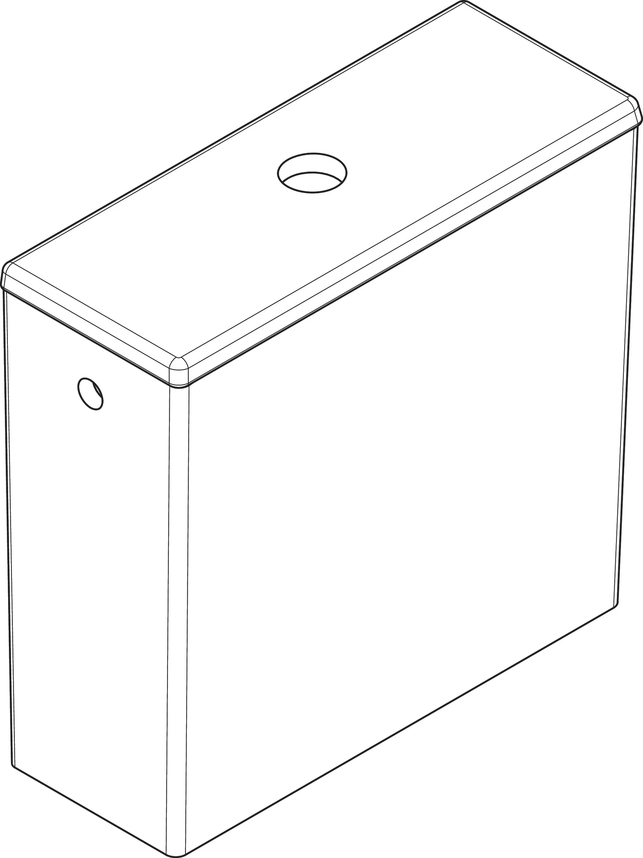 Hansgrohe EluPura Original Q Aufsatzspülkasten mit seitlichem Wasseranschluss, weiß, Typ 1, Vollmenge 6 l nach EN997, Bedienung über Druckknopf, duale Spülung