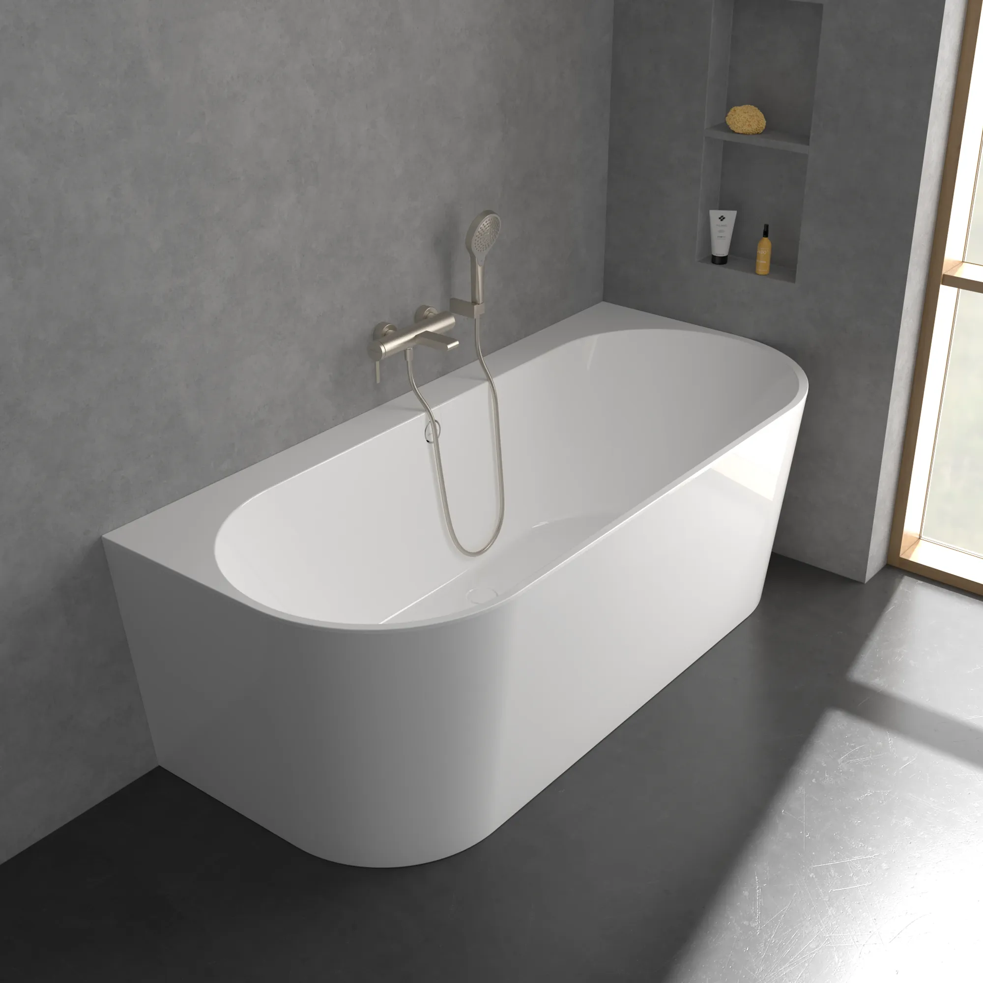 Villeroy & Boch Einhebel-Badewannenarmatur Dawn, Brushed Nickel Matt, 111 mm Höhe, 274 x 186 mm Maße Villeroy & Boch Einhebel-Badewannenarmatur Dawn, Brushed Nickel Matt, 111 mm Höhe, 274 x 186 mm Maße