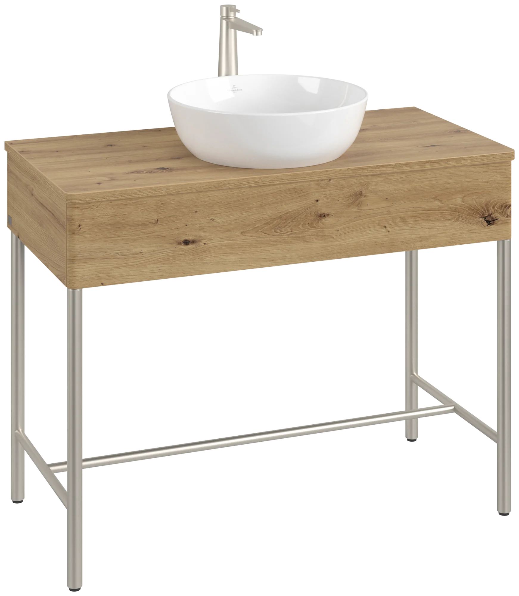Villeroy & Boch Waschbeckenunterschrank Artis K61050TS, Eckig Oak Natural Touch, 1.000 x 782 x 500 mm, Push-to-open Funktion, mit Hahnlochbohrung Villeroy & Boch Waschbeckenunterschrank Artis K61050TS, Eckig Oak Natural Touch, 1.000 x 782 x 500 mm, Push-to-open Funktion, mit Hahnlochbohrung