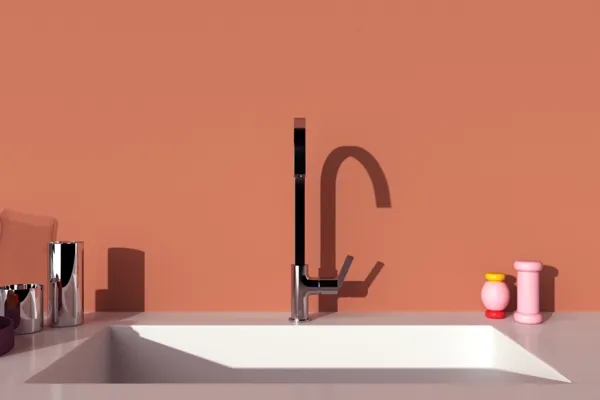 Küchenarmatur Gusto Ausladung 204mm Niederdruck eckiger Auslauf Chrom Küchenarmatur Gusto Ausladung 204mm Niederdruck eckiger Auslauf Chrom