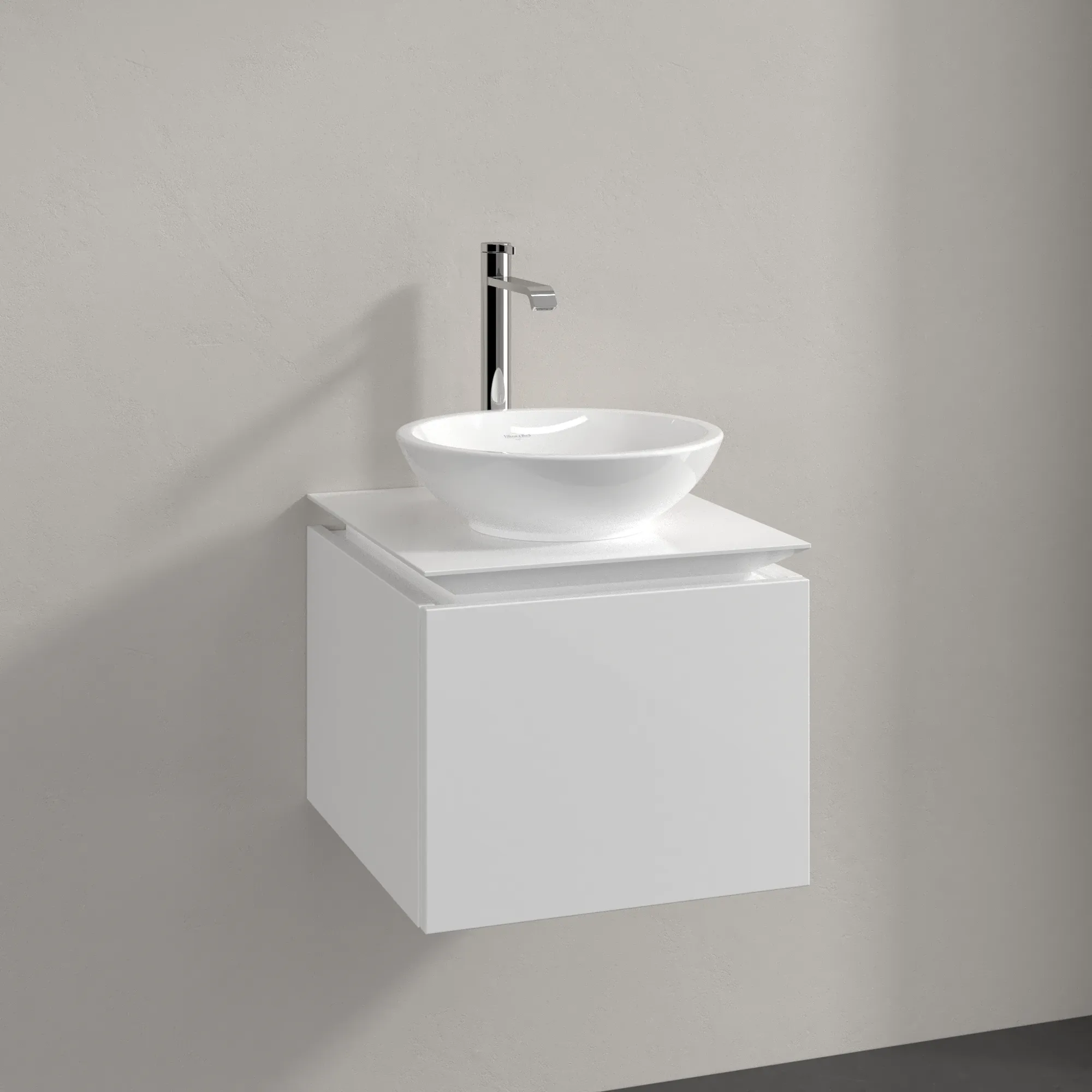 Villeroy & Boch Waschtischunterschrank „Legato“ für Schrankwaschtisch 450 × 380 × 500 mm Glossy White, für Becken mittig Villeroy & Boch Waschtischunterschrank „Legato“ für Schrankwaschtisch 450 × 380 × 500 mm Glossy White, für Becken mittig