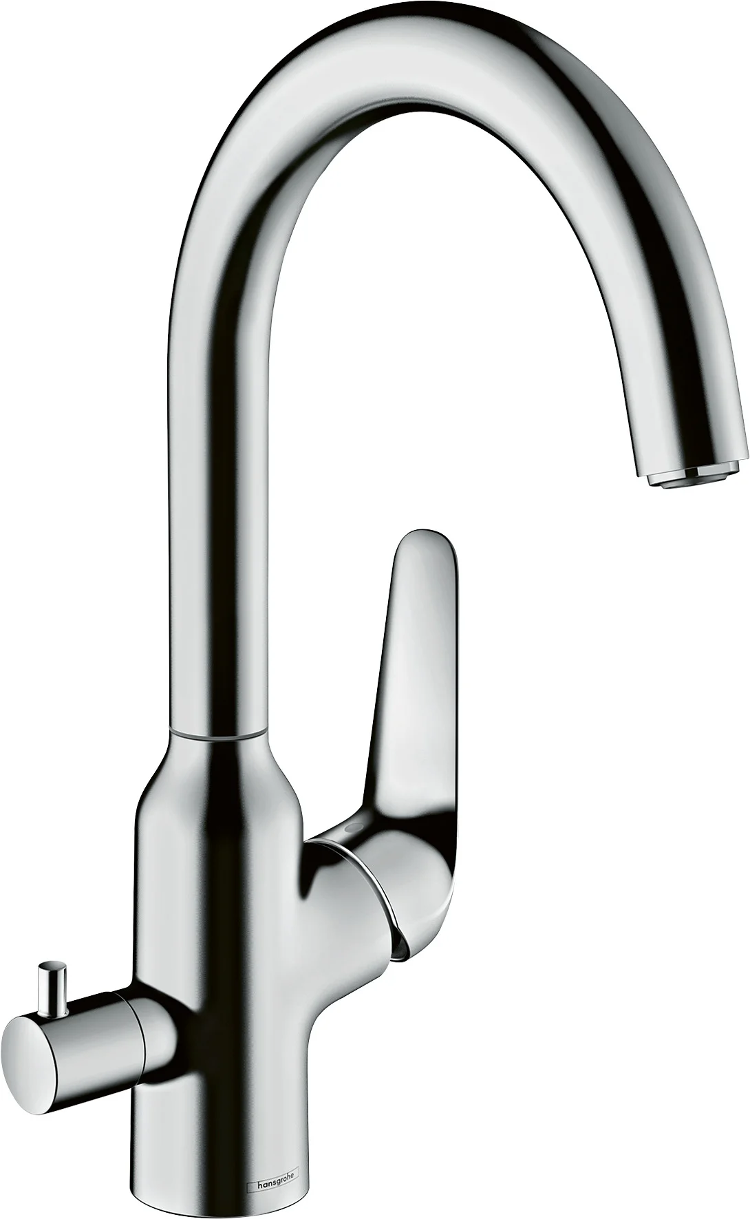 Hansgrohe Focus M42 Einhebel-Küchenmischer 220, Geräteabsperrventil, Chrom, Schwenkbereich einstellbar auf 110° oder 360°, Normalstrahl, Keramikmischsystem, für Durchlauferhitzer geeignet