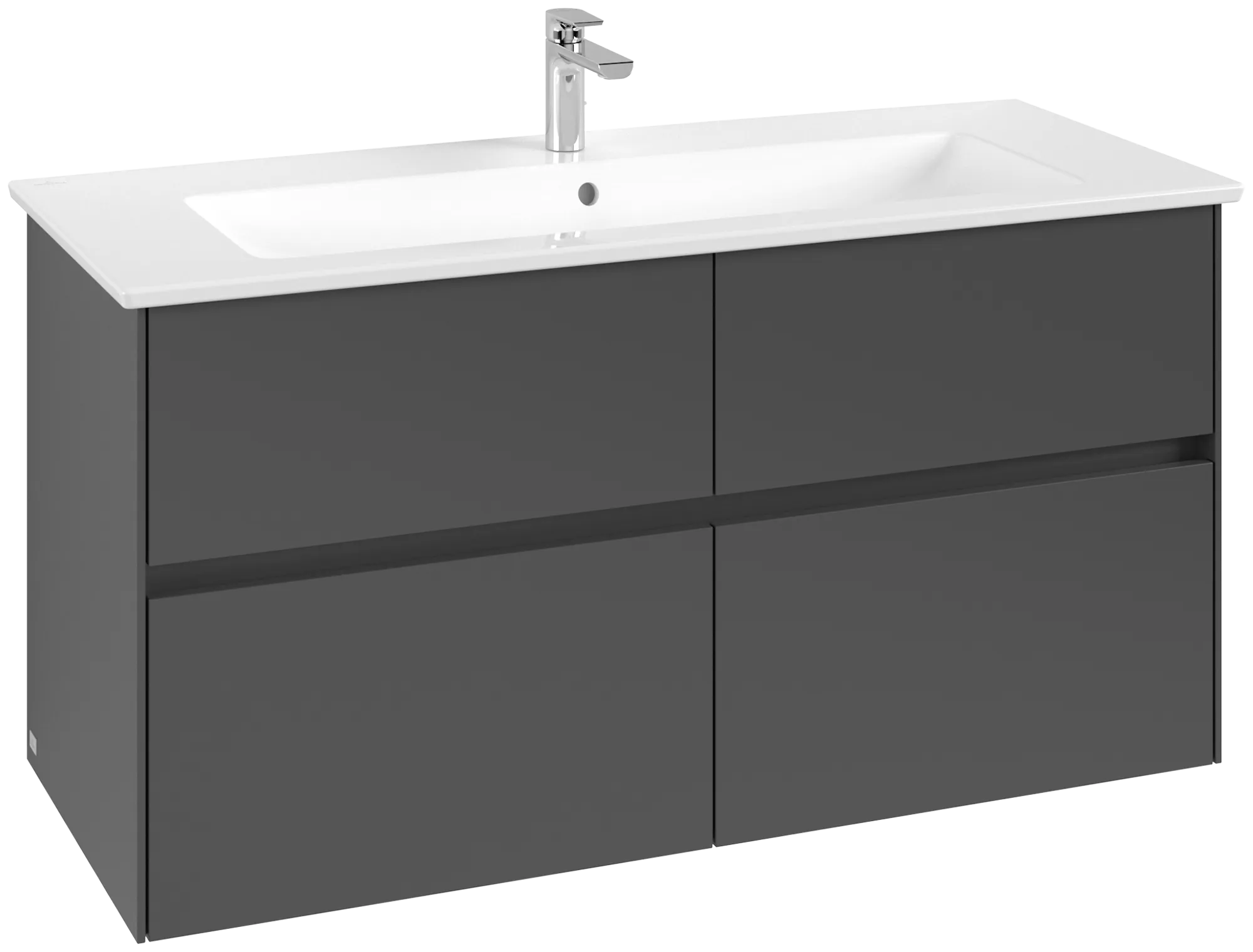 Villeroy & Boch Waschtischunterschrank „Collaro“ 1161 × 610 × 480 mm Graphite, mit Beleuchtung, für Becken mittig Villeroy & Boch Waschtischunterschrank „Collaro“ 1161 × 610 × 480 mm Graphite, mit Beleuchtung, für Becken mittig
