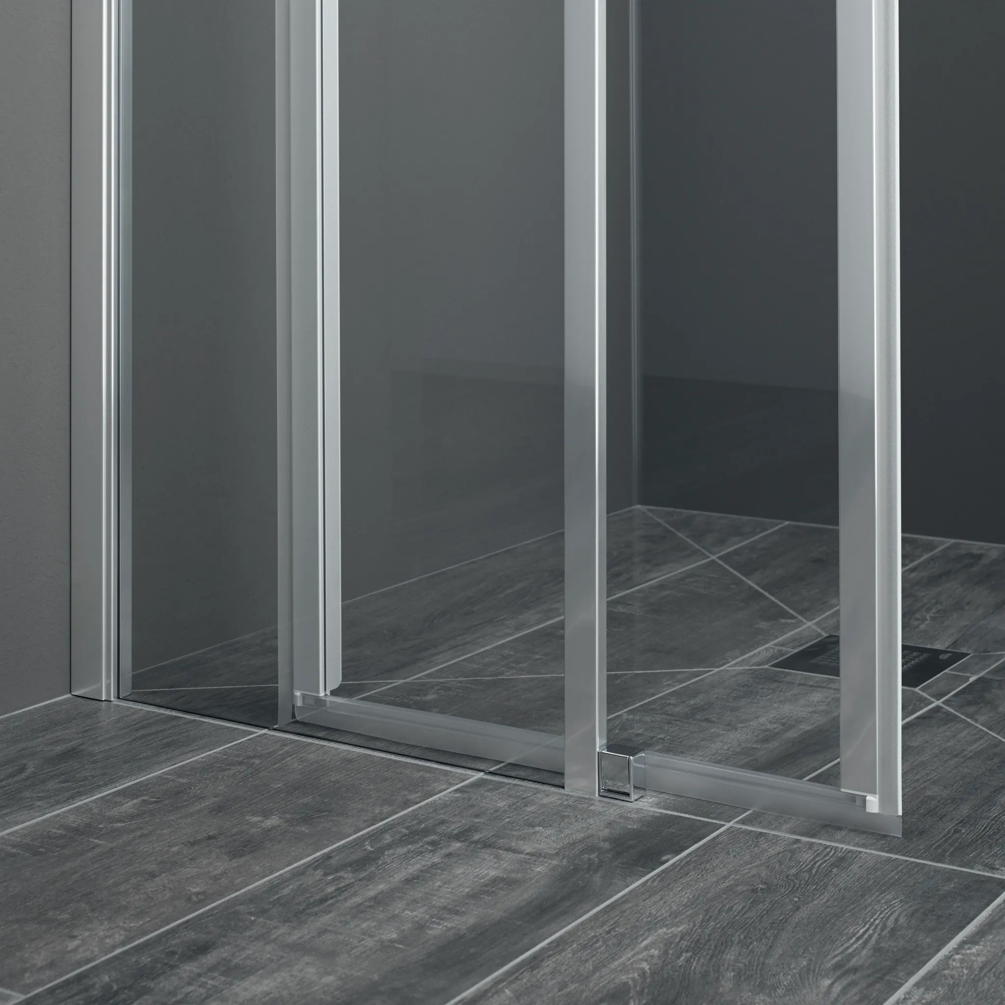 Kermi Duschtür Gleittür 2-teilig bodenfrei mit Festfeld links für Nische und Ecke „LIGA“ 185 cm Glas Klar, Profile Silber Hochglanz, Schiebetür zweiteilig Kermi Duschtür Gleittür 2-teilig bodenfrei mit Festfeld links für Nische und Ecke „LIGA“ 185 cm Glas Klar, Profile Silber Hochglanz, Schiebetür zweiteilig