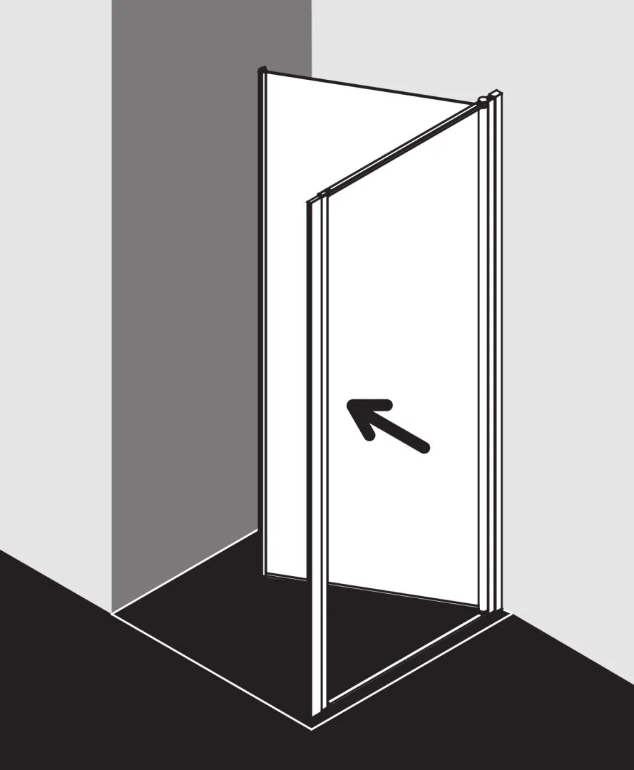 Kermi Duschdesign IBIZA 2000 Seitenwand beweglich