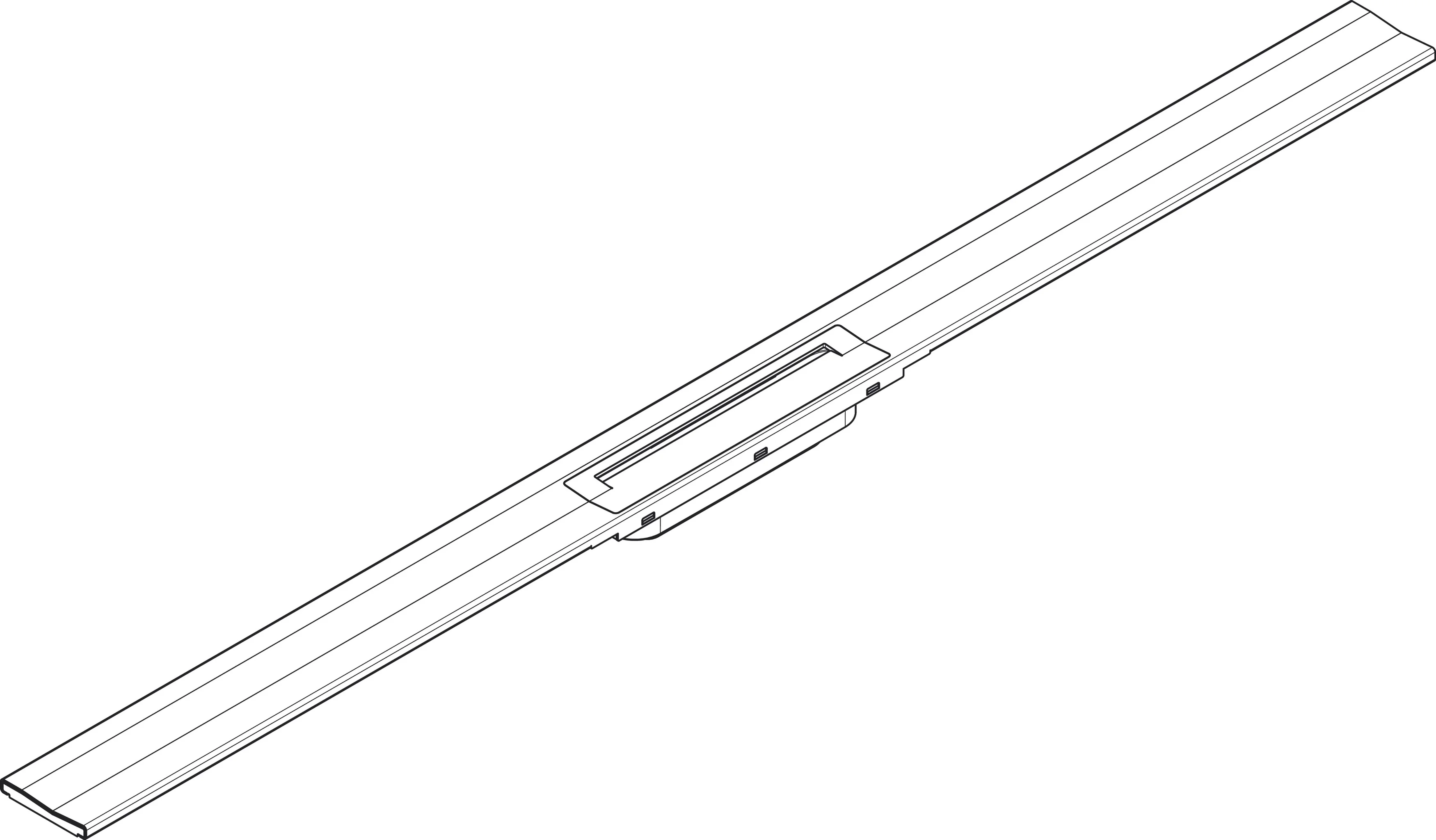Hansgrohe RainDrain Flex Duschrinne 1200 mm, wandangebunden, Mattschwarz
