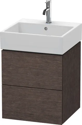 Duravit Waschtischunterschrank wandhängend „L-Cube“ 48,4 × 54,4 × 45,9 cm Eiche Dunkel gebürstet