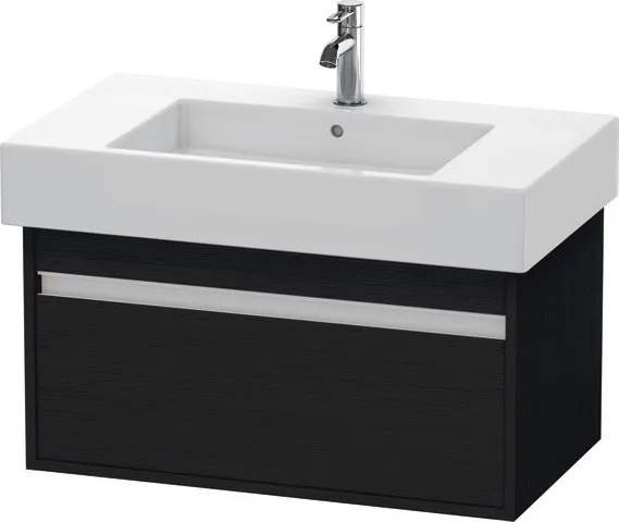 Duravit Waschtischunterschrank wandhängend „Ketho“ 80 × 41 × 45,5 cm Eiche Schwarz Duravit Waschtischunterschrank wandhängend „Ketho“ 80 × 41 × 45,5 cm Eiche Schwarz
