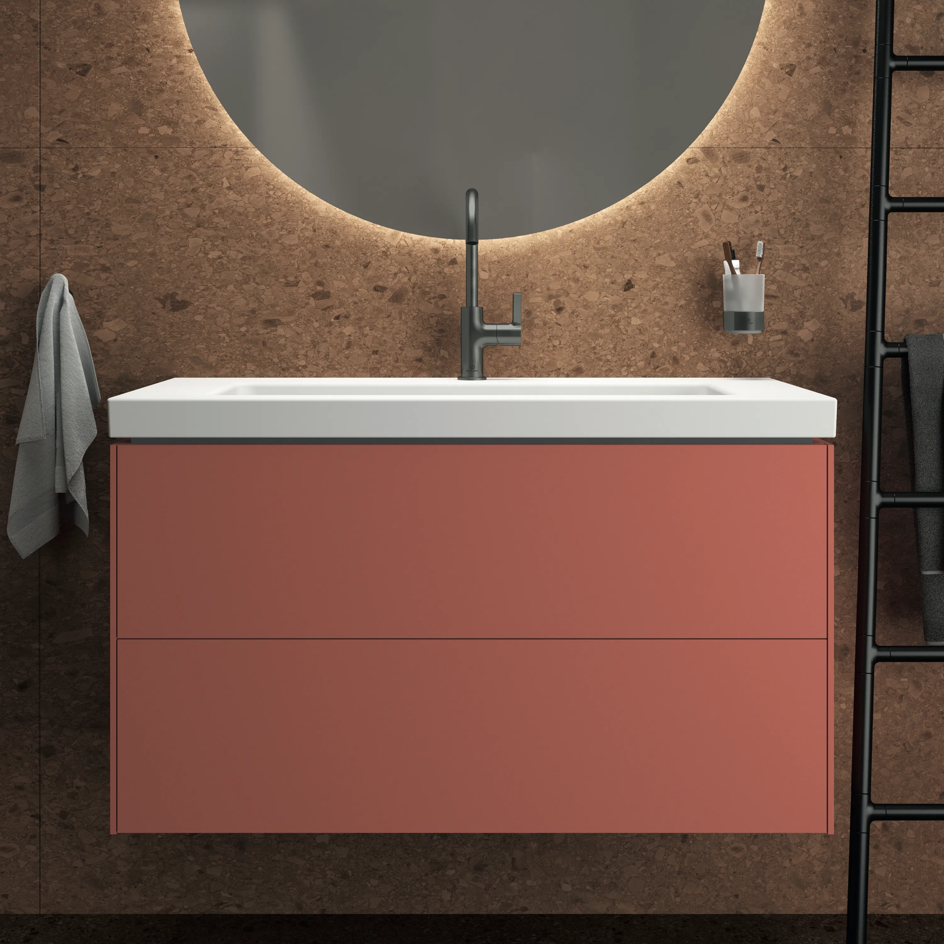 Ideal Standard Waschtischunterschrank „Conca“ 100 × 55,5 × 50,5 cm Sunset matt lackiert Ideal Standard Waschtischunterschrank „Conca“ 100 × 55,5 × 50,5 cm Sunset matt lackiert