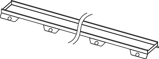 TECEdrainline Fliesenmulde "plate II" 800 mm Edelstahl, gerade