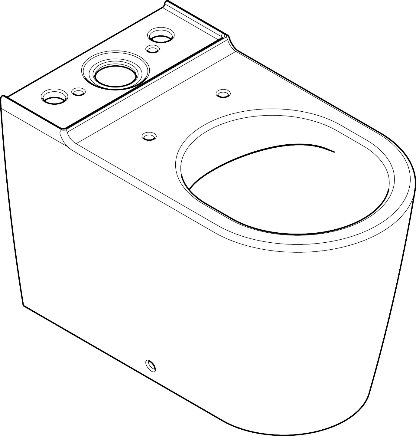 Hansgrohe EluPura S Stand-WC, 640 wandbündig, horizontal/vertikal, Weiß