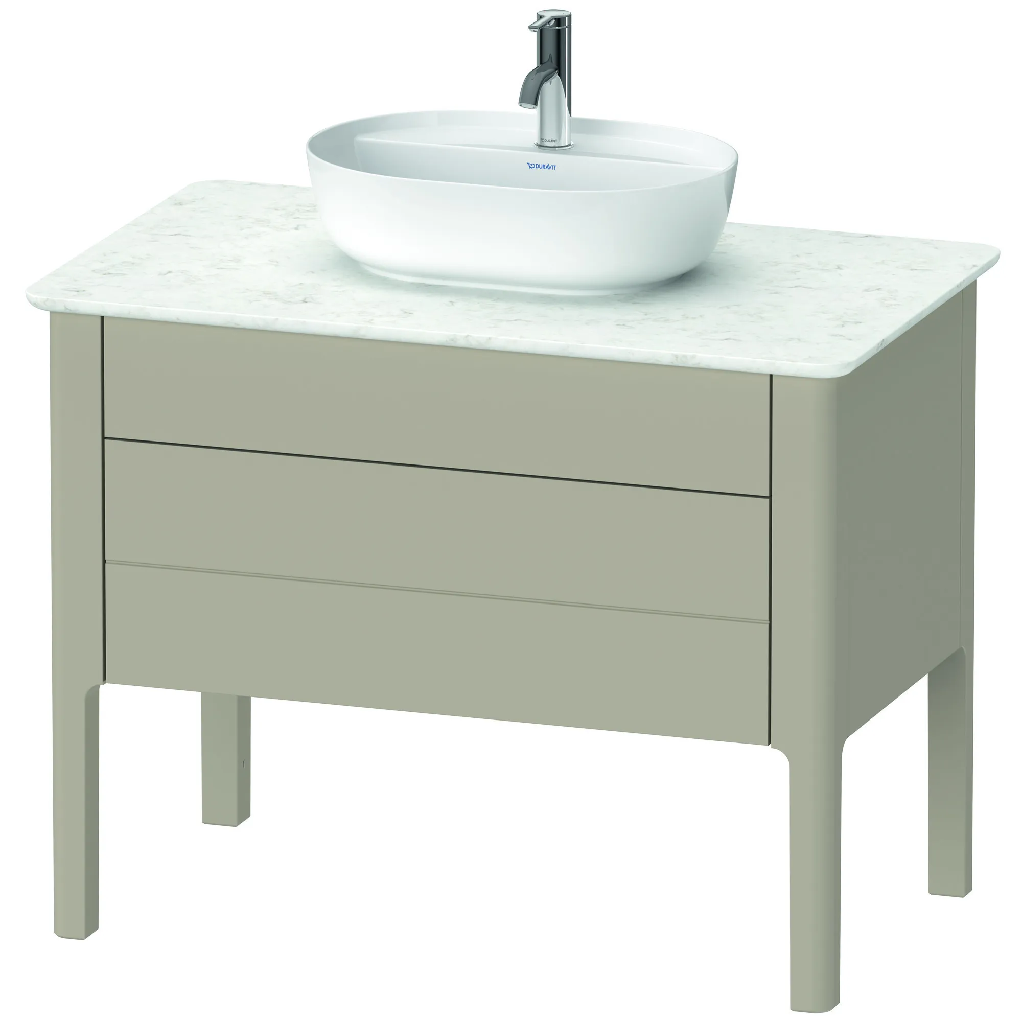Duravit Waschtischunterschrank bodenstehend „Luv“ 93,8 × 74,3 × 57 cm Taupe Seidenmatt Duravit Waschtischunterschrank bodenstehend „Luv“ 93,8 × 74,3 × 57 cm Taupe Seidenmatt