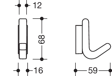 HEWI Handtuchhaken „Serie 477“