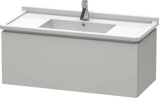 Duravit Waschtischunterschrank wandhängend „L-Cube“ 102 × 40,8 × 46,9 cm Betongrau Matt