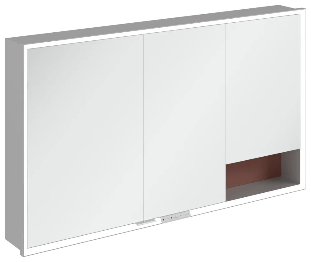 Villeroy & Boch Einbau-Spiegelschrank My View+ A48213, 1300x750x168 mm, Wine Red