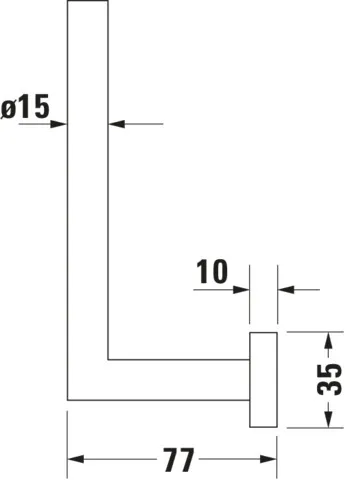 Duravit Reservetoilettenpapierhalter „Karree“ 6,8 × 6,8 × 15,8 cm in Befestigung sichtbar Duravit Reservetoilettenpapierhalter „Karree“ 6,8 × 6,8 × 15,8 cm in Befestigung sichtbar