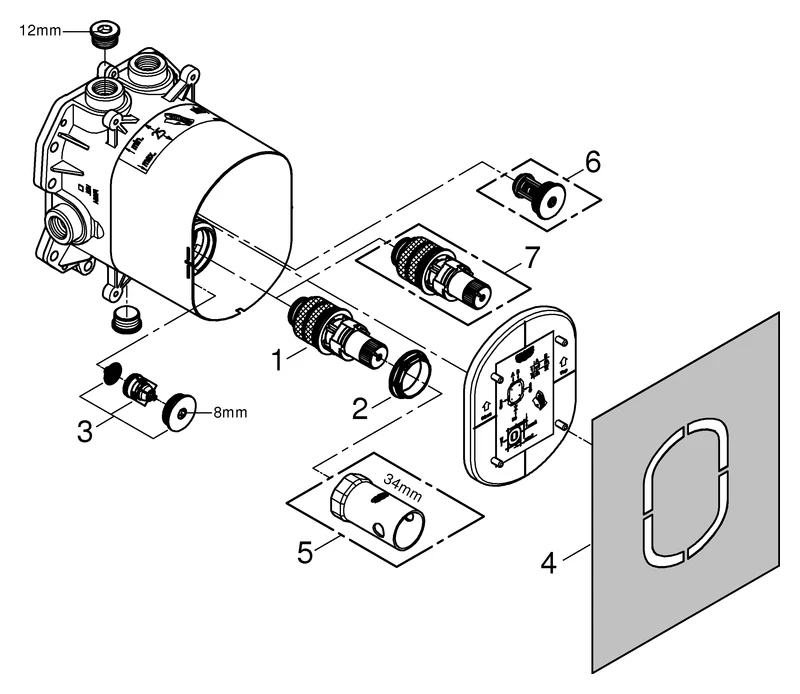 Grohe Rapido T Thermostate Unterputz-Thermostatbatterie für Grohtherm Special und Grohtherm F Grohe Rapido T Thermostate Unterputz-Thermostatbatterie für Grohtherm Special und Grohtherm F