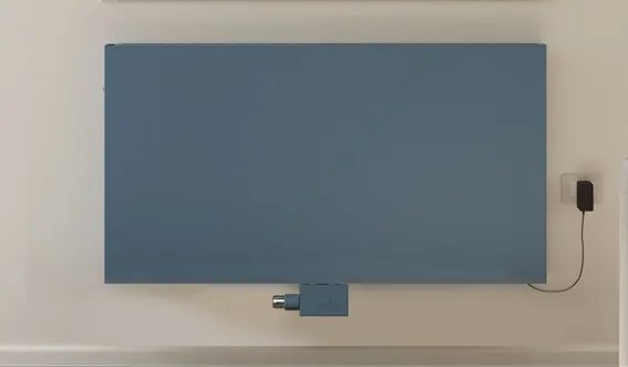 BEMM Hybrid Komfort Raumheizkörper Relax Air Serie REA, Schwarz RAL 9005, mit Axial Silence-Ventilator und Touch-Bedienfeld, Anschluss DN 15 (1/2 Zoll)
