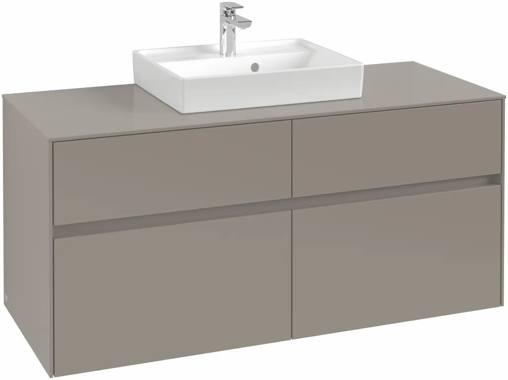 Villeroy & Boch Waschtischunterschrank „Collaro“ 1200 × 548 × 500 mm Graphite, mit Beleuchtung, für Becken mittig Villeroy & Boch Waschtischunterschrank „Collaro“ 1200 × 548 × 500 mm Graphite, mit Beleuchtung, für Becken mittig
