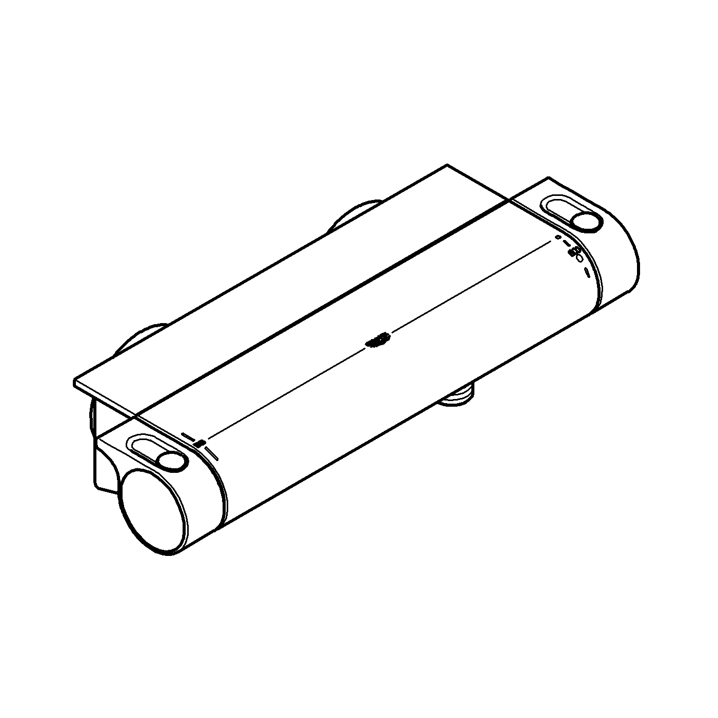 Thermostat-Brausebatterie Grohtherm 2000 34469_1, Wandmontage, mit Duschablage, eigensicher, chrom